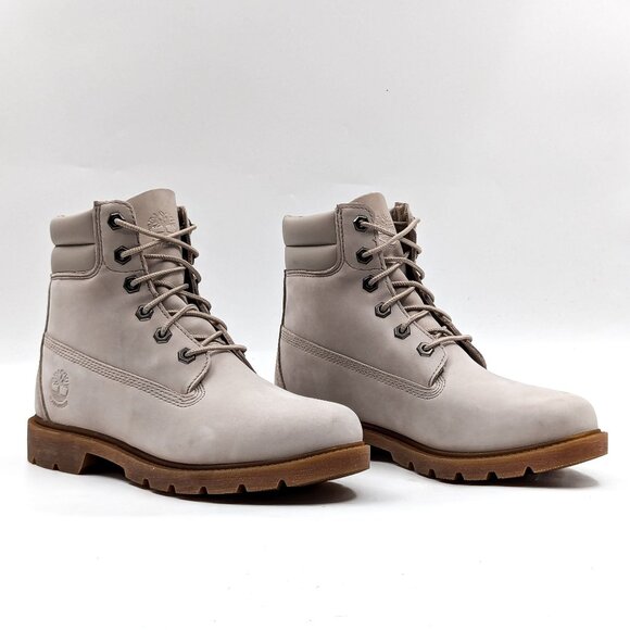 Timberland Women Linden Woods Lace-up 6 in Light Taupe Combat boots size 8 - Picture 1 of 11